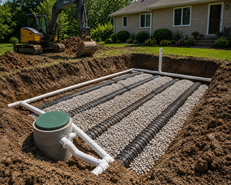Leach Field Installation in Denver, CO